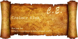 Czelecz Elek névjegykártya